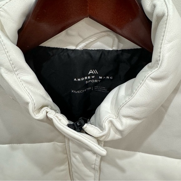 Andrew Marc Sport Faux Leather Puffer Jacket - Picture 6 of 8